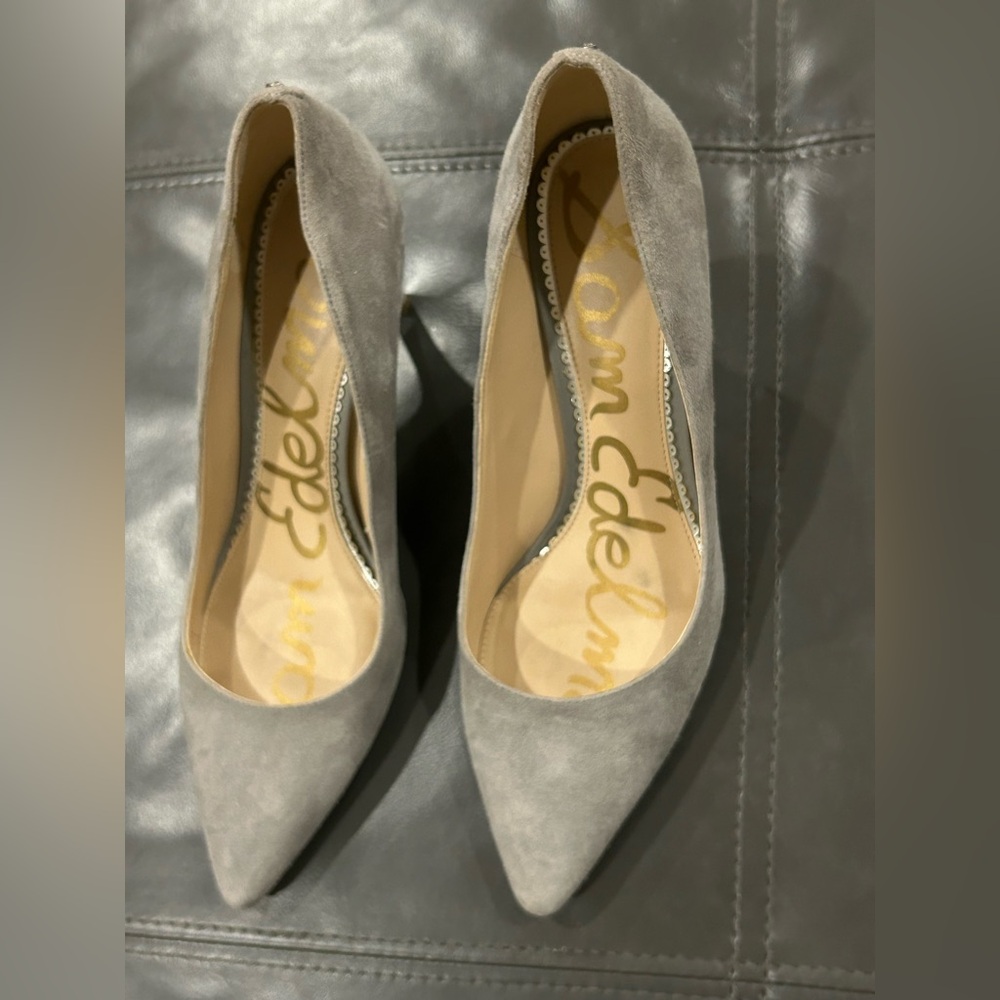 Sam Edelman Suede Gray Heels
